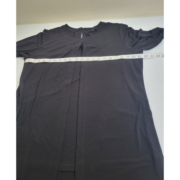 Susan Graver Everyday Black Jacket Attached Casual Tunic Top Women's SIZE LP - Picture 4 of 16